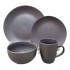 Set X16 Pcs Vajilla Ceramica Gris