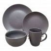 Set X16 Pcs Vajilla Ceramica Gris