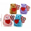 Peluche Animal Puercoespin 15cm Con Corazon
