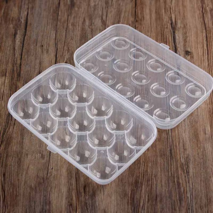 Huevera Plastica Con Tapa Capacidad 15 Huevos