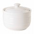 Azucarera Ceramica Blanca Redonda Con Tapa