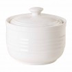 Azucarera Ceramica Blanca Redonda Con Tapa
