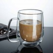 Taza Doble Vidrio 250ml Con Asa