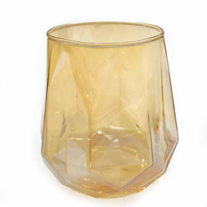 Vaso Vidrio X6 Ambar Octogonal 330ml
