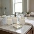 Set Baño Ceramica 4 Piezas Blanco