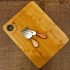 Set Tabla Bambu + 2 Utensilios Para Queso