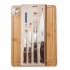 Set Tabla Bambu 38x28 Cm +4 Piezas Tradicional Tramontina