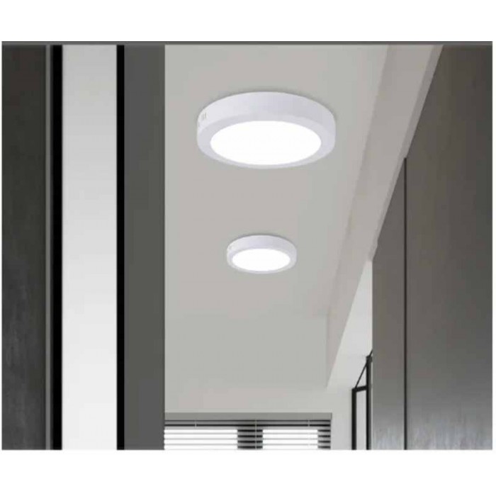 Plafon Led Redondo 12w Frio Base 16x3cm