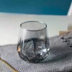 Vaso Vidrio X6 Gris Octogonal 330ml