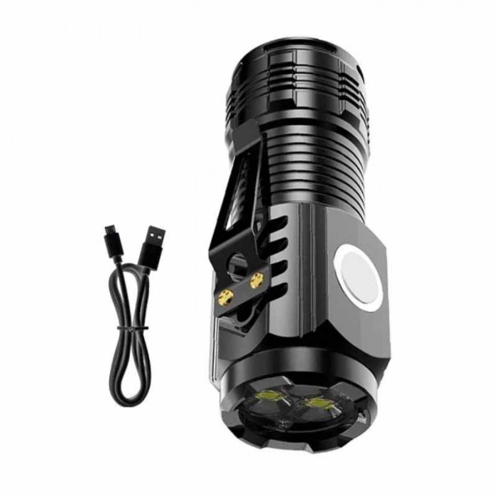 Linterna 3 Led Tactica Recargable Multifuncion Usb