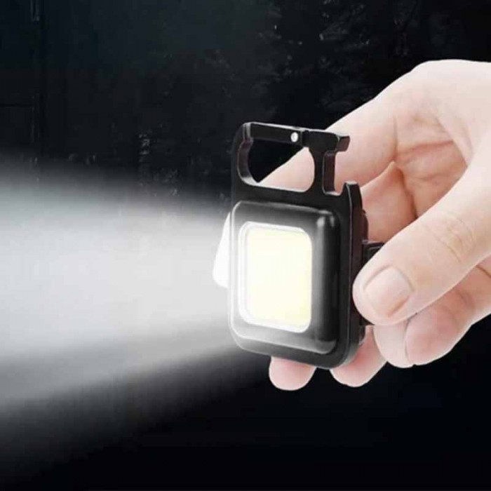 Linterna Led Metal Recargable Llavero Con Iman
