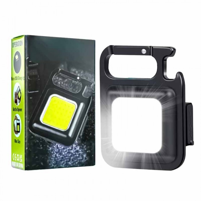 Linterna Led Metal Recargable Llavero Con Iman