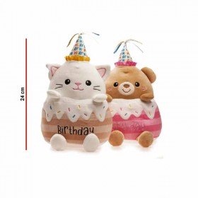 Animal Con Bonete Cumple 30cm 8245 Peluche Phi Phi