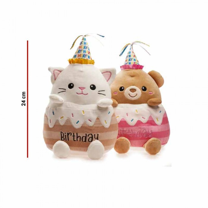 Animal Con Bonete Cumple 30cm 8245 Peluche Phi Phi