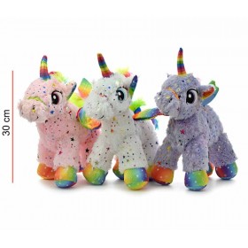 Peluche Unicornio Parado 30cm Con Alas Estrellado 4159 Phi Phi