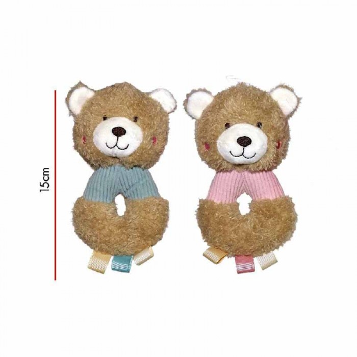 Sonajero Con Agarre Oso 14cm Rosa / Verde 6312 Phi Phi