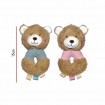 Sonajero Con Agarre Oso 14cm Rosa / Verde 6312 Phi Phi