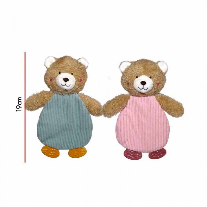 Sonajero Con Mordillo Oso 19cm Rosa / Verde 6310 Phiphi
