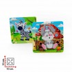Puzzle Madera Animal 9pcs 9.5x9.5cm