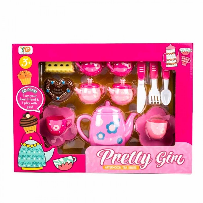 Set Te Flor 14pcs Con Muffins