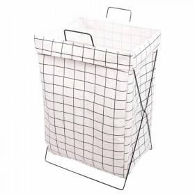 Canasto Ropa Tela Armazon Metal Plegable