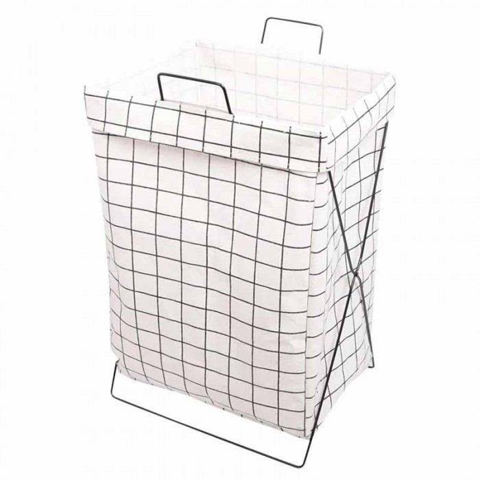 Canasto Ropa Tela Armazon Metal Plegable