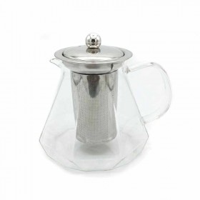 Tetera Vidrio Octogonal C/Infusor Metal 750ml