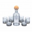 Jarra Vidrio 1.5 Lts C/Vasos 260ml Fume